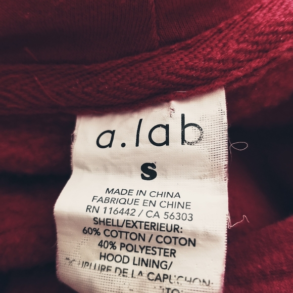 Y2K Cropped Hoodie S Red - Picture 2 of 5